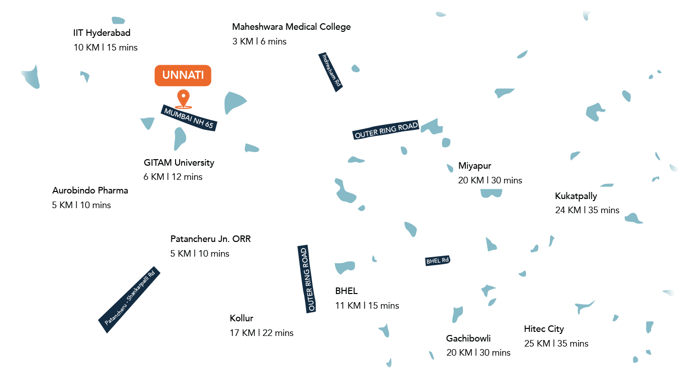 Janapriya Unnati - Isnapur Location Map